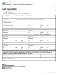 Form 632 &quot;Annual Report for a Limited Liability Company&quot; - Rhode Island, Page 2
