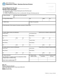 Form 633 Annual Report for a Benefit Corporation - Rhode Island, Page 2