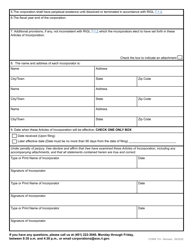 Form 114 Articles of Incorporation for a Domestic Benefit Corporation - Rhode Island, Page 4