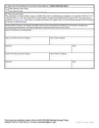 Form 611A Application for Certificate of Conversion to a Non-rhode Island Entity - Rhode Island, Page 3