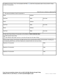 Form 112 Articles of Incorporation for a Domestic Professional Service Corporation - Rhode Island, Page 4