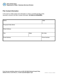 Form 612 Application for Transfer of Authority - Rhode Island, Page 4