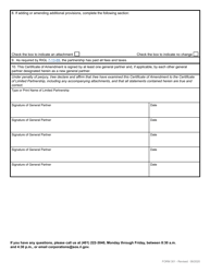 Form 301 Certificate of Amendment to Certificate of Domestic Limited Partnership - Rhode Island, Page 3