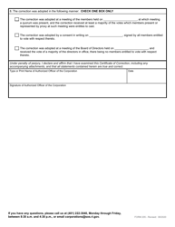 Form 205 Certificate of Correction for a Domestic Non-profit Corporation - Rhode Island, Page 3