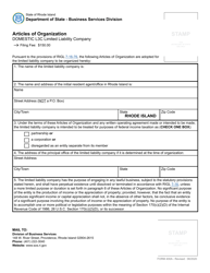 Form 400A Articles of Organization for a Domestic L3c Limited Liability Company - Rhode Island, Page 3