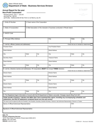Form 631 Annual Report for a Non-profit Corporation - Rhode Island, Page 2