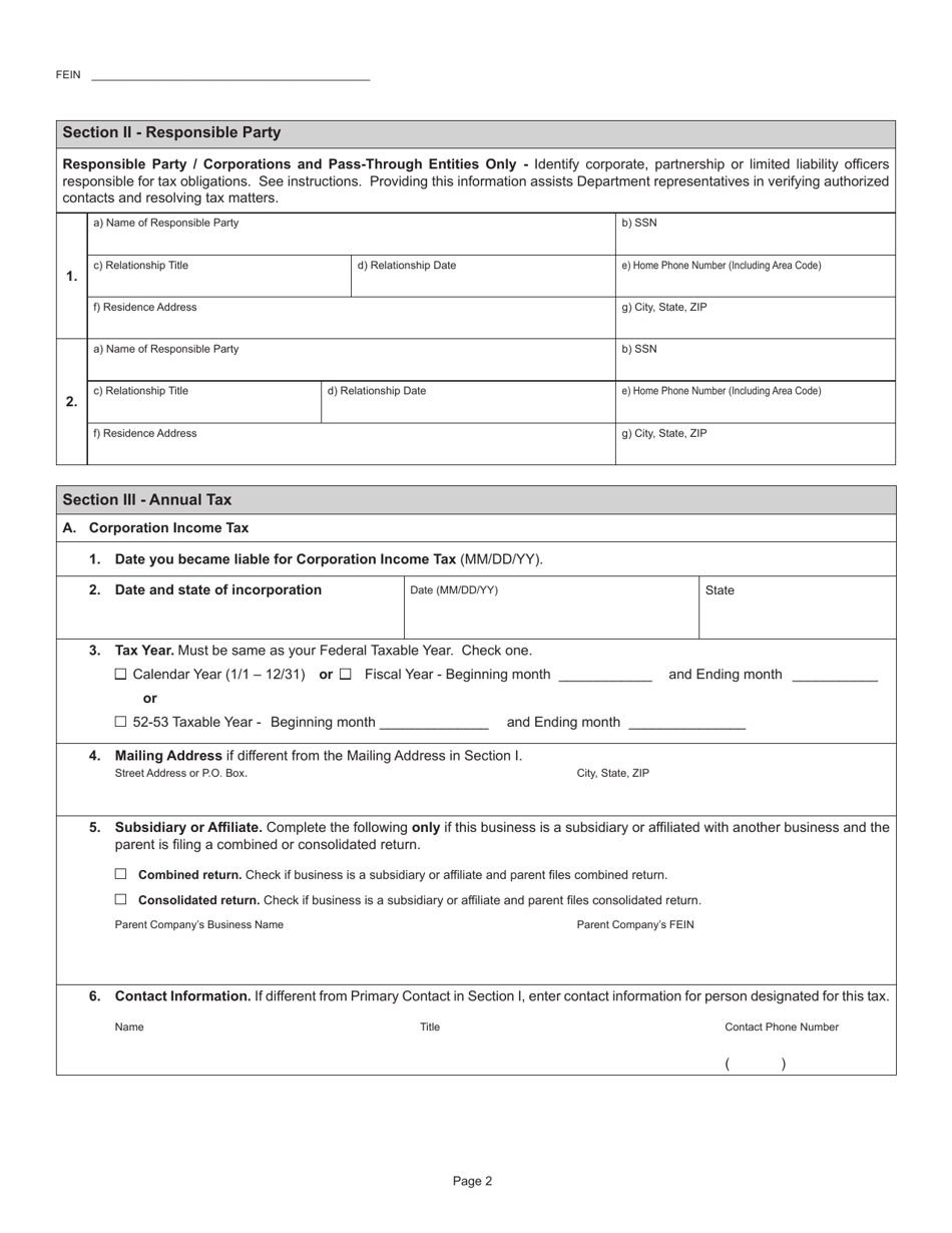 Form R-1 Business Registration Form - Virginia, Page 2