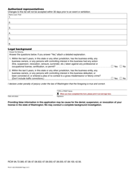 Form PA-611-022 Amateur Mixed Martial Arts Sanctioning Organization License Application - Washington, Page 2
