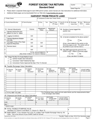 Standard Harvester Forest Excise Tax Return - Washington, Page 2