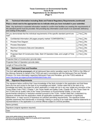 Form TCEQ-10370 (PI-1S) Registration for Air Standard Permit - Texas, Page 19
