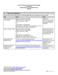 Form TCEQ-10370 (PI-1S) Registration for Air Standard Permit - Texas, Page 20