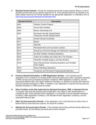 Form TCEQ-10370 (PI-1S) Registration for Air Standard Permit - Texas, Page 5