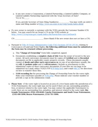 Form TCEQ-10204 Surface Water Rights Change of Ownership Form - Texas, Page 2