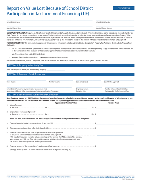 Form 50-755  Printable Pdf
