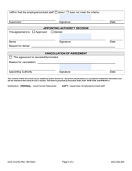 Form DOC03-240 Telework Agreement - Washington, Page 3