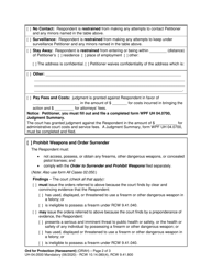 Form UH-04.0500 Order for Protection - Harassment (Orah) - Washington, Page 2