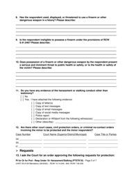 Form UHST-05.0100 Petition for an Order for Protection - Respondent Under Age 18 - Harassment (Ptah18) and/or Stalking (Ptstk18) - Washington, Page 5