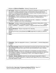 Form UHST-05.0100 Petition for an Order for Protection - Respondent Under Age 18 - Harassment (Ptah18) and/or Stalking (Ptstk18) - Washington, Page 6