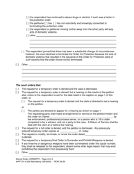 Form WPF DV-6.020 Denial Order - Domestic Violence - Washington, Page 3