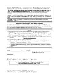 Form WPF DV-2.015 Temporary Order for Protection and Notice of Hearing - Washington, Page 4