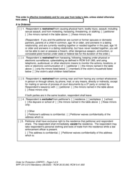 Form WPF DV-3.015 Order for Protection - Washington, Page 2