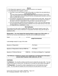 Form XR141 Extreme Risk Protection Order - Washington, Page 4