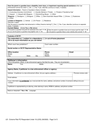 Form XR205 Law Enforcement Information - Extreme Risk Po - Respondent Under 18 Years - Washington, Page 3