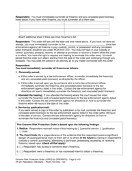 Form XR241 Extreme Risk Protection Order - Respondent Under 18 Years - Washington, Page 2