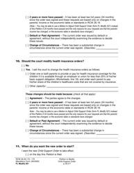 Form FL Modify501 Petition to Modify Child Support Order - Washington, Page 6