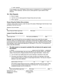 Form FL Modify501 Petition to Modify Child Support Order - Washington, Page 7