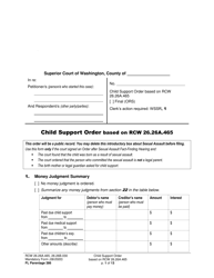 Document preview: Form FL Parentage386 Child Support Order Based on Rcw 26.26a.465 - Washington