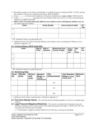Form WPF CR84.0400 FTO Felony Judgment and Sentence - First-Time Offender - Washington, Page 2