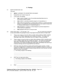 Form WPF JU03.0540 Findings and Order on Post-18 Extended Foster Care (Extending Dependency) (Or18fc) - Washington, Page 2