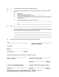 Form WPF JU03.0540 Findings and Order on Post-18 Extended Foster Care (Extending Dependency) (Or18fc) - Washington, Page 4