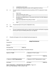 Form WPF JU03.1400 Order of Dependency - Extended Foster Care - Washington, Page 4