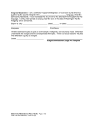 Form CrRLJ04.0200 Statement of Defendant on Plea of Guilty - Washington, Page 8