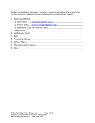 Form MP260 Order Dismissing Felony Charges and Directing Civil Commitment Evaluation - Washington, Page 3