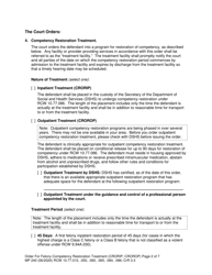 Form MP240 Order for Competency Restoration Treatment (Felony) - Washington, Page 2