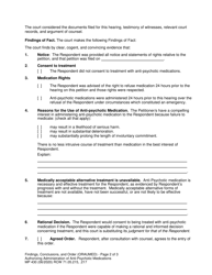 Form MP430 Findings, Conclusions, and Order Authorizing Administration of Anti-psychotic Medications - Washington, Page 2