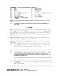 Form WPF JU02.0200 Shelter Care Hearing Order (Scor) - Washington, Page 2