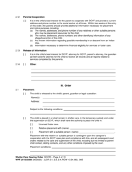 Form WPF JU02.0200 Shelter Care Hearing Order (Scor) - Washington, Page 6