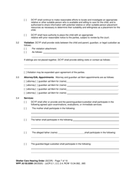 Form WPF JU02.0200 Shelter Care Hearing Order (Scor) - Washington, Page 7