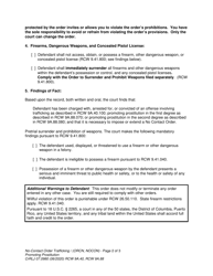 Form CrRLJ07.0980 No-Contact Order - Human Trafficking / Promoting Prostitution - Washington, Page 2