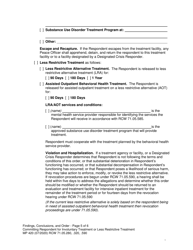 Form MP420 Findings, Conclusions, and Order Committing Respondent for Involuntary Treatment or Less Restrictive Treatment (90-day, 180-day, 90-day LRA, 180-day LRA, 1-year LRA, 90-day Aot, 180-day Aot) - Washington, Page 5