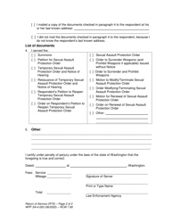 Form SA4.020 Return of Service (Rts) - Washington, Page 2