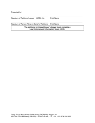 Form SA2.015 Temporary Sexual Assault Protection Order and Notice of Hearing (Tmorsxp) - Washington, Page 4