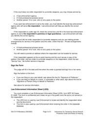 Instructions for Form SA2.015 Temporary Sexual Assault Protection Order and Notice of Hearing (Tmorsxp) - Washington, Page 3
