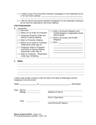 Form ST04.0200 Return of Service (Rts) - Washington, Page 2