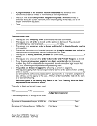 Form SA6.020 Denial Order - Sexual Assault - Washington, Page 2