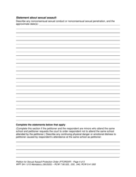 Form SA1.015 Petition for Sexual Assault Protection Order (Ptorsxp) - Washington, Page 4